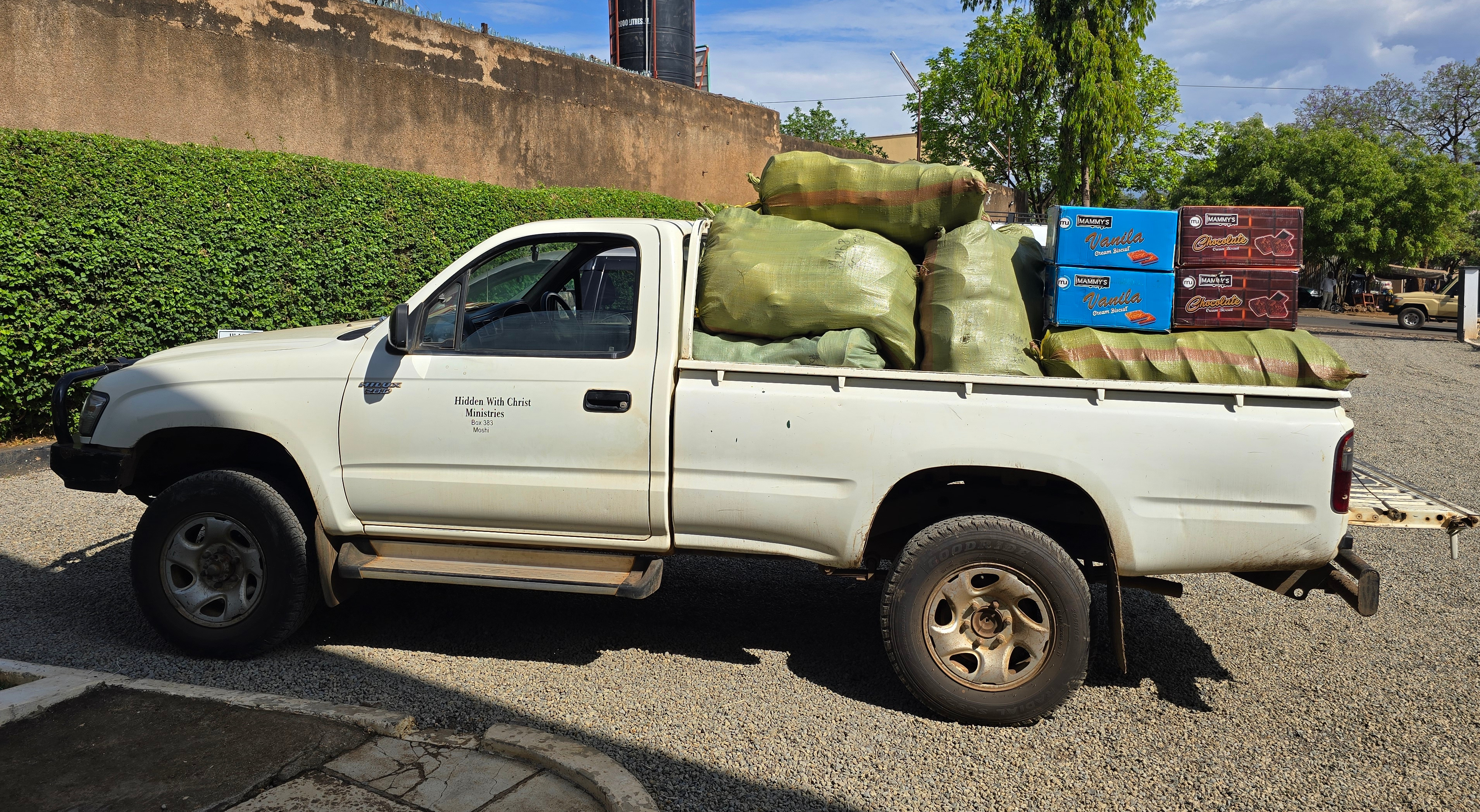 HWCM truck loaded with Christmas gifts for the Karanga Prison in Tanzania